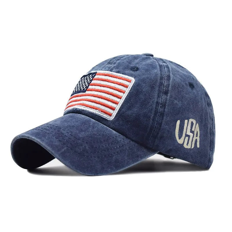 Men Cotton Baseball Cap Men Women Tactical Army Military Dad Hat USA American Flag US Unisex Hip Hop Hats Outdoor Sport Caps