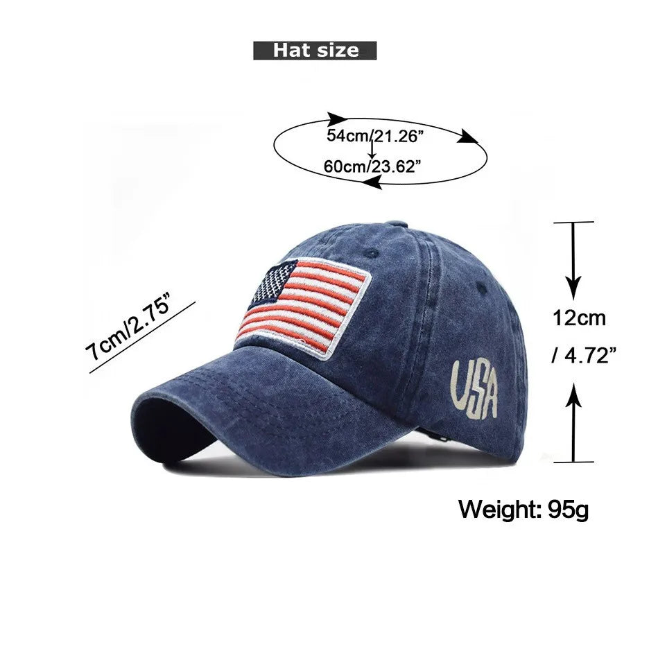 Men Cotton Baseball Cap Men Women Tactical Army Military Dad Hat USA American Flag US Unisex Hip Hop Hats Outdoor Sport Caps