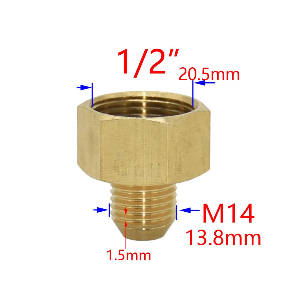 Brass 1/2" To M22/20/24/16/18/28 Thread Connector For Faucet Bathroom Shower Connector Copper Bubbler Adapter