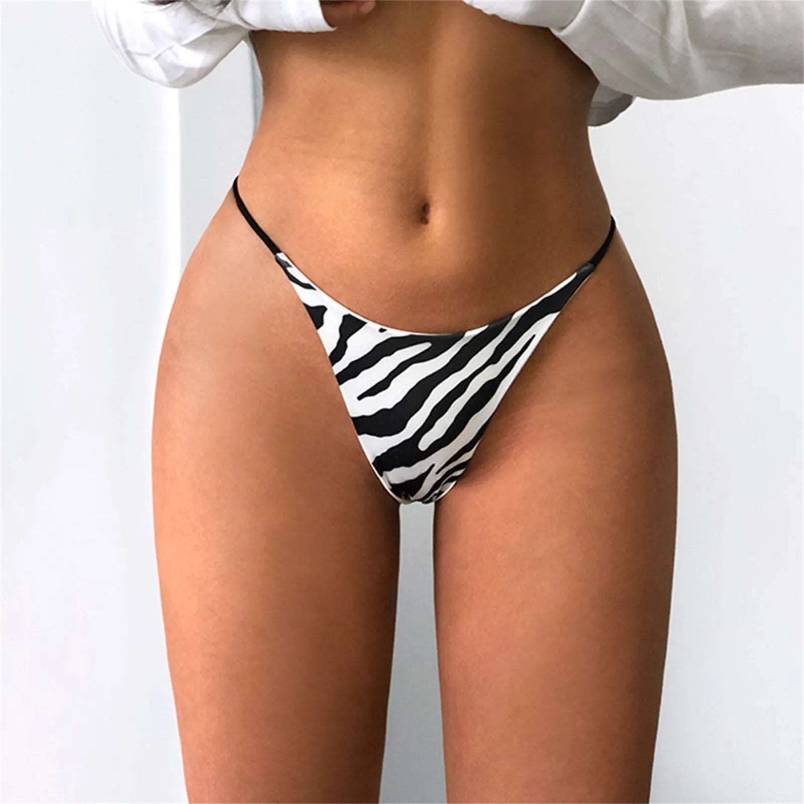 Leopard Zebra Print Women Panties Seamless Thongs Underwear G-String T-Back Low Waist Ladies Briefs Bikini Panties Tangas Mujer