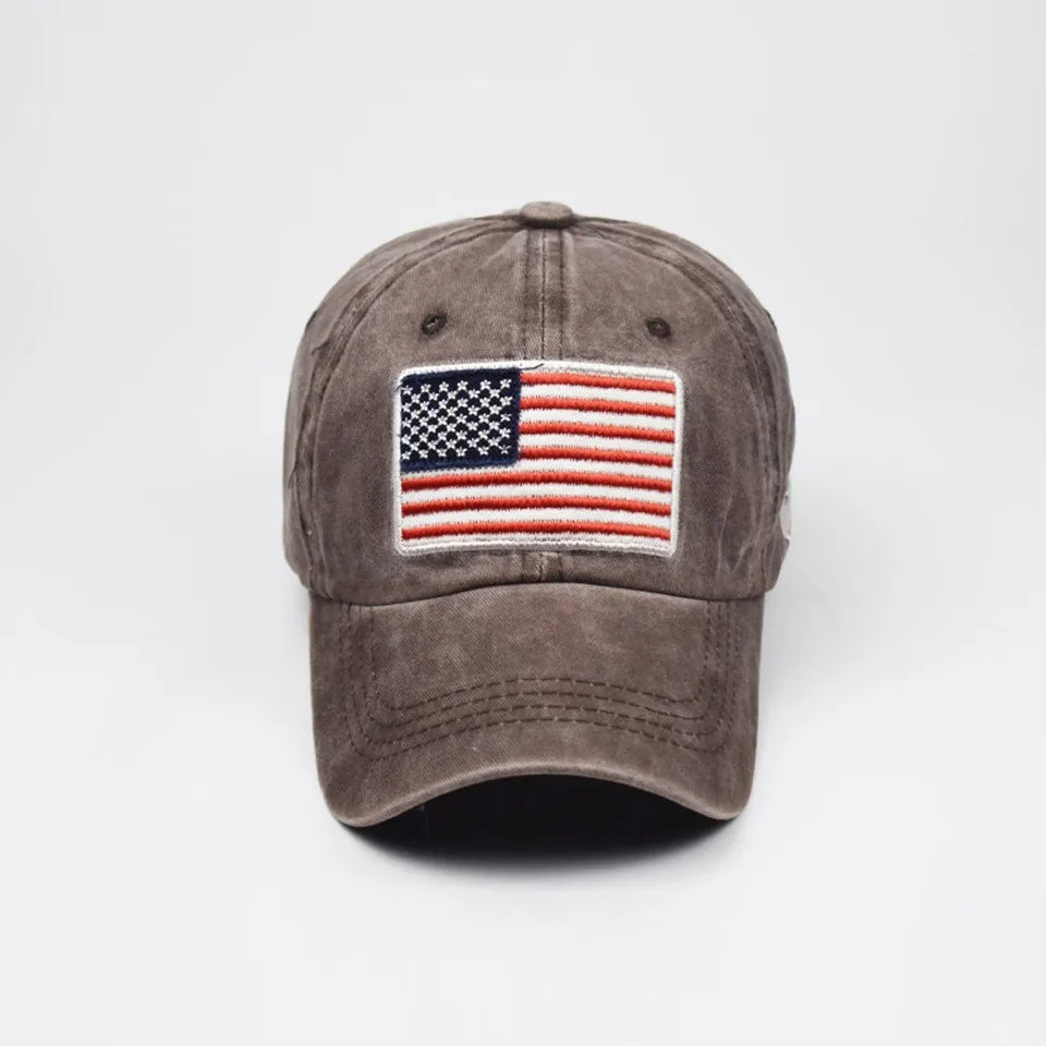 Men Cotton Baseball Cap Men Women Tactical Army Military Dad Hat USA American Flag US Unisex Hip Hop Hats Outdoor Sport Caps