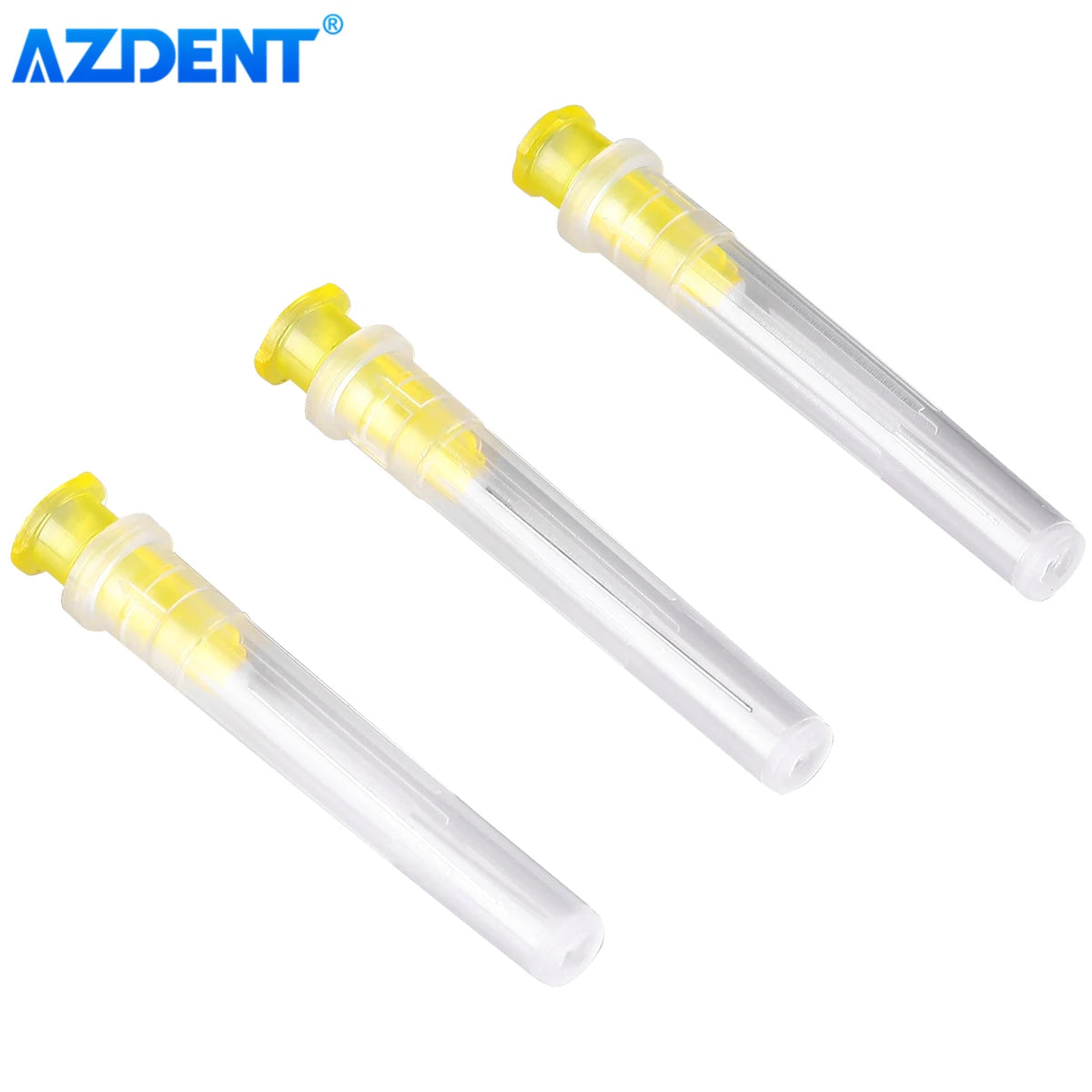 AZDENT 100 piezas de agujas para irrigación de conductos radiculares dentales, para endodoncia unilateral, calibre 30, 0,3 mm, calibre 27, 0,4 mm, calibre 25, 0,5 mm, herramientas de odontología