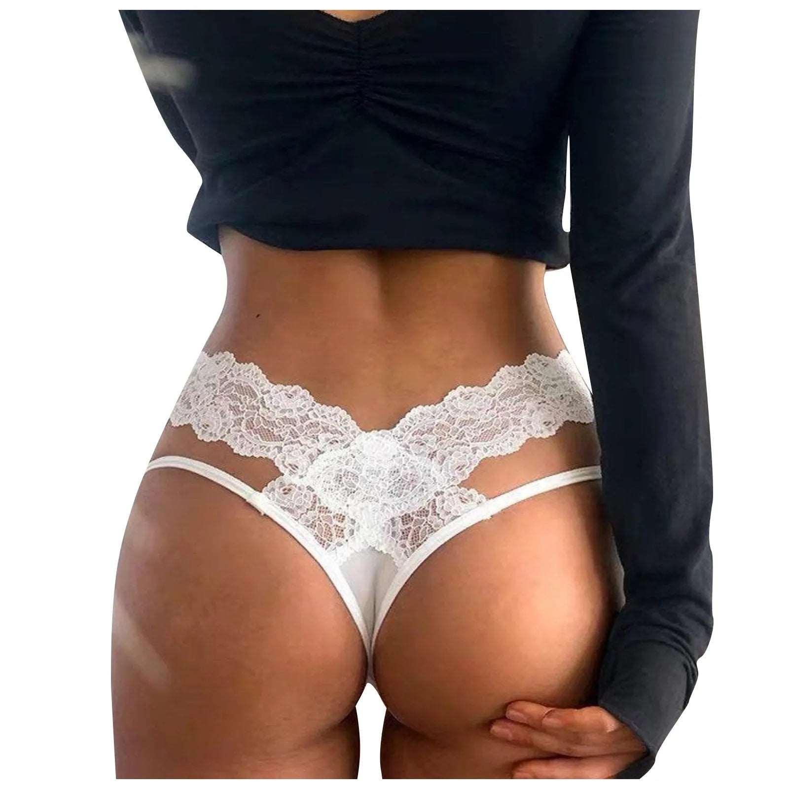 Hot Sexy Embroidery Briefs Soft Comfortable Elegant Lingerie For Ladies Sexy Comfortable Women's Underwear Crotchless Panties