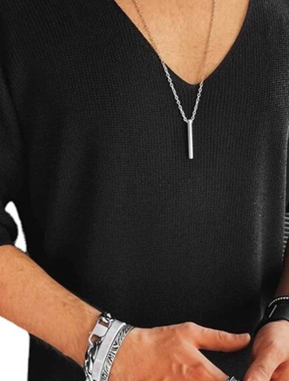 Autumn New Casual Knitted Sweater For Men Half Sleeve V-Neck Solid Jumpers Tops Fashion Slim Fit Sweaters Mens Streetwear