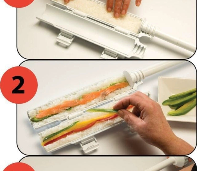 Push-Type Rice Roll Sushi Roll Maker Self-Made Mold Semi-automatic Rice Roll Forming Home Tool