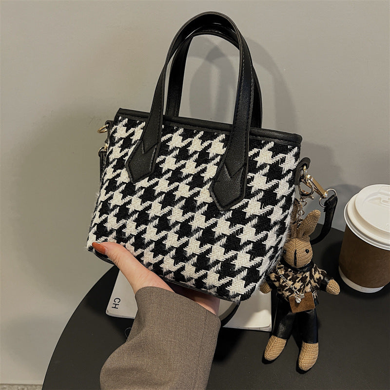 All-match Houndstooth Shoulder Portable Messenger Bag