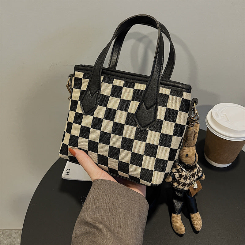 All-match Houndstooth Shoulder Portable Messenger Bag