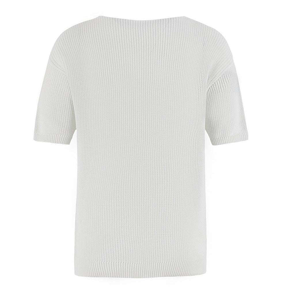 Autumn New Casual Knitted Sweater For Men Half Sleeve V-Neck Solid Jumpers Tops Fashion Slim Fit Sweaters Mens Streetwear