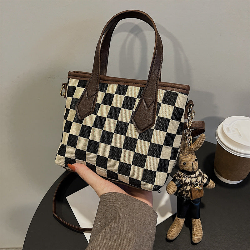 All-match Houndstooth Shoulder Portable Messenger Bag