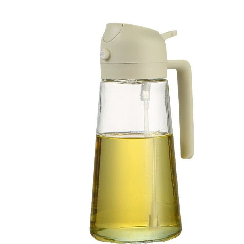 Glass Spray Oil Bottle Jar Spray Dual-Use Air Fryer Kitchen For Home Spray Oil Dispenser Oil Tank Seasoning Pour Oil