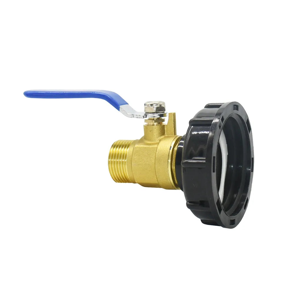 S60 x1/2 3/4 1 inch Thread IBC Tank Faucet Adapter Nipple Garden Hose Quick Connect Alloy Tank Valve