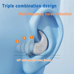 Sleeping Noise Reduction Silicone Earplugs Waterproof Swimming Ear Plugs Travel Reusable Protection Sound Blocking Ear Plugs