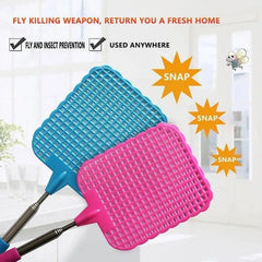 Fly Swatters Telescopic Adjustable Long Handle Flyswatter Extendable Flapper Insect Killer Plastic Household Garden Supplies