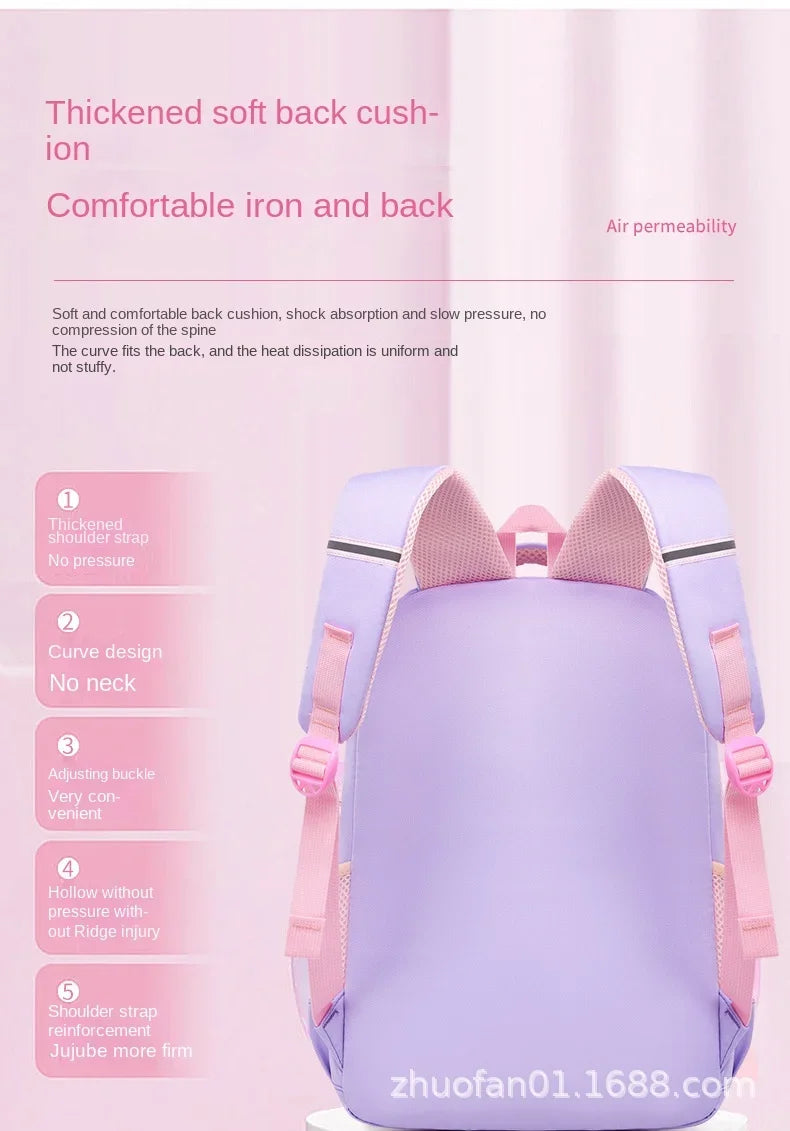 New Children Shoulder Bag Primary School Students Schoolbag Cartoon Lightweight Girls Junior High School Students Kids Backpacks