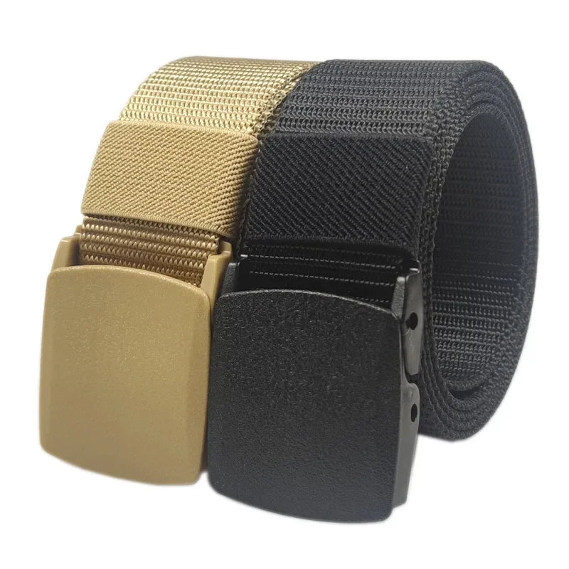 3.8X120cm UNISEX Automatic Buckle Nylon Army Tactical Mens Belt Military Waist Canvas Belts Outdoor Strap Military Belt for Men