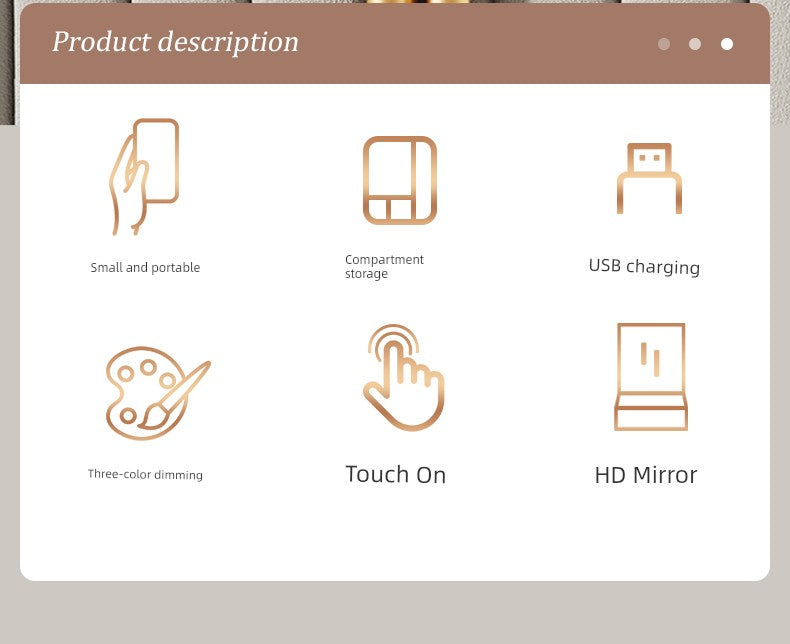 Carrying Travel Led Office Storage Smart Mirror