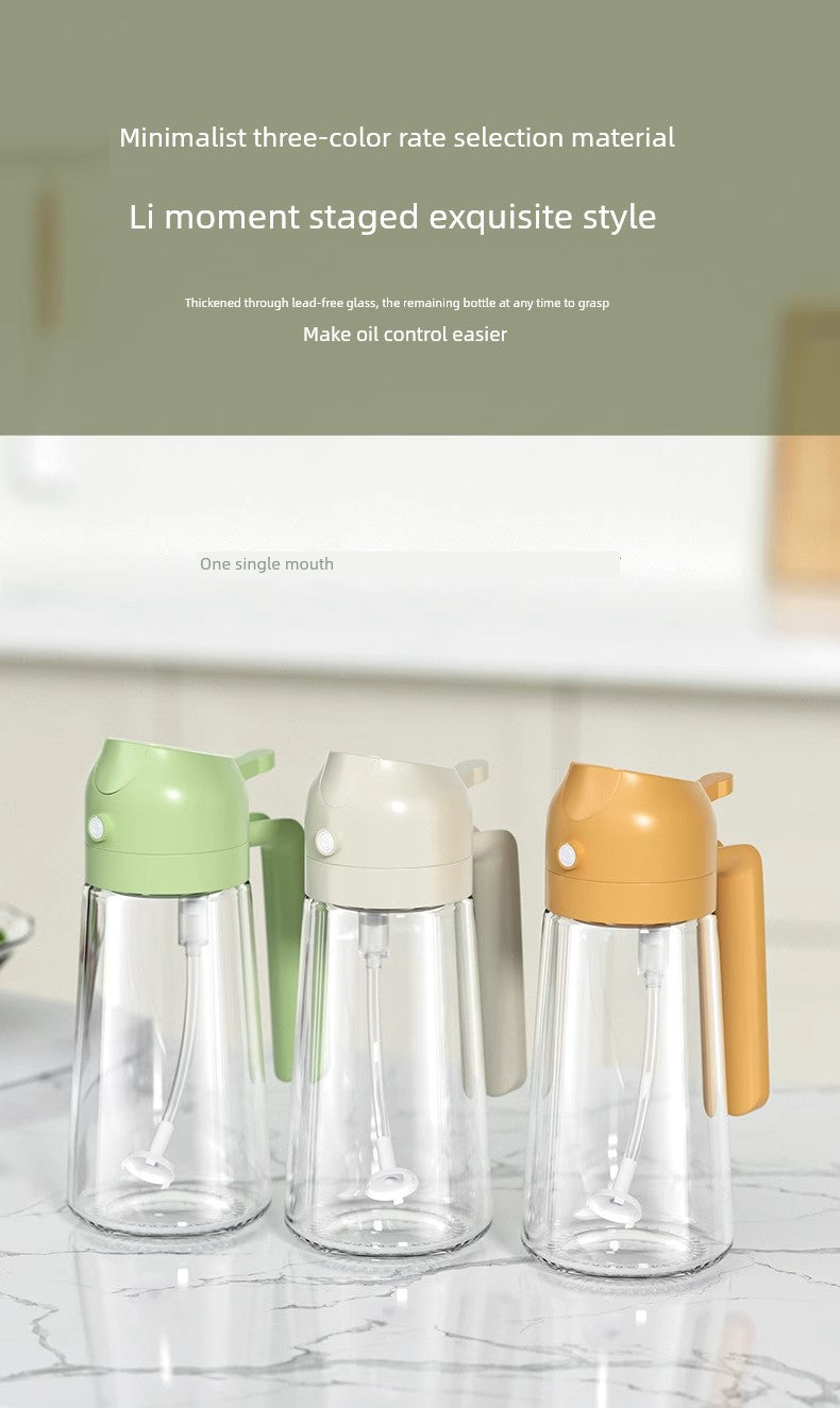 Fuel Injector For Home Food Grade Atomization Kitchen Non-Oil-Stick Dual-Use Two-in-One Oil Dispenser Glass Oil Tank