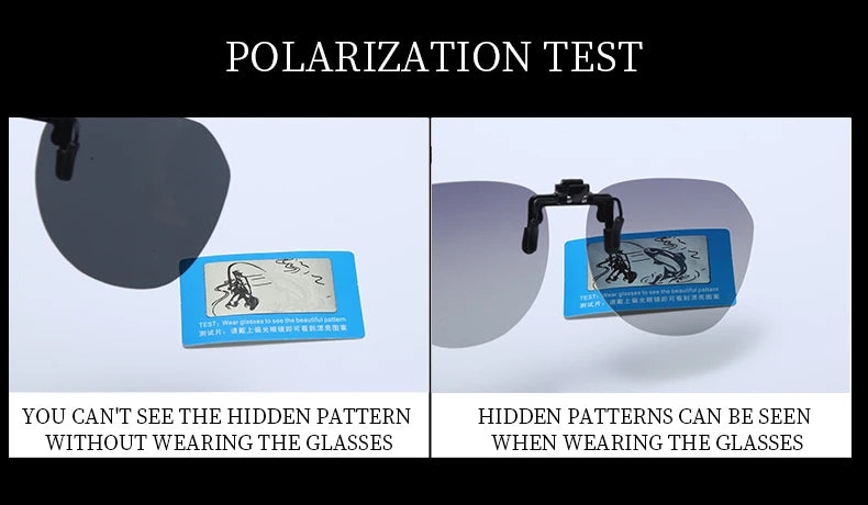 DOHOHDO New Men Women Clip On Sunglasses Polarizing UV400 Protention Vintage Clip Polarized Glasses Night Vision Driving Goggles