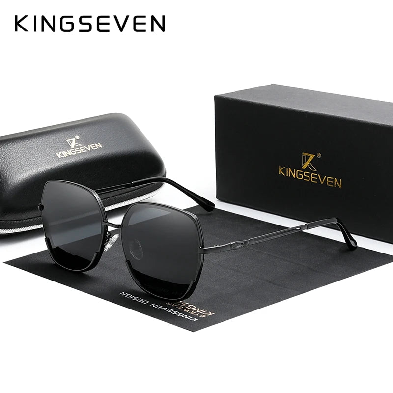 KINGSEVEN Gafas de sol para mujer Lentes polarizadas degradadas Diseño de lujo para mujer Elegante Lunette De Soleil Femme