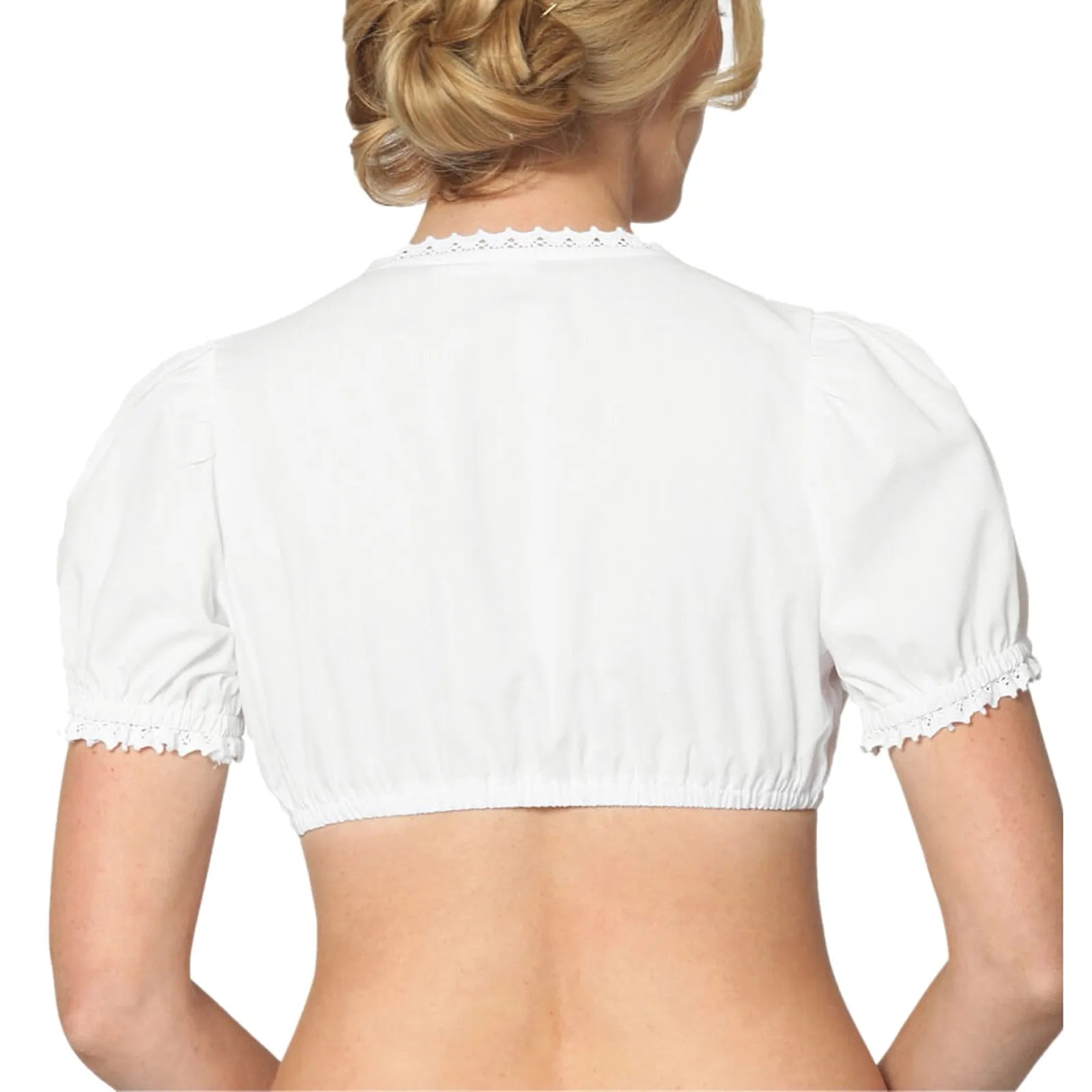 Elegant Oktoberfest Blouse Lace Floral Dirndl Wrap Crop Top Traditional Bavarian Beer Costumes Tops German Beer Festival