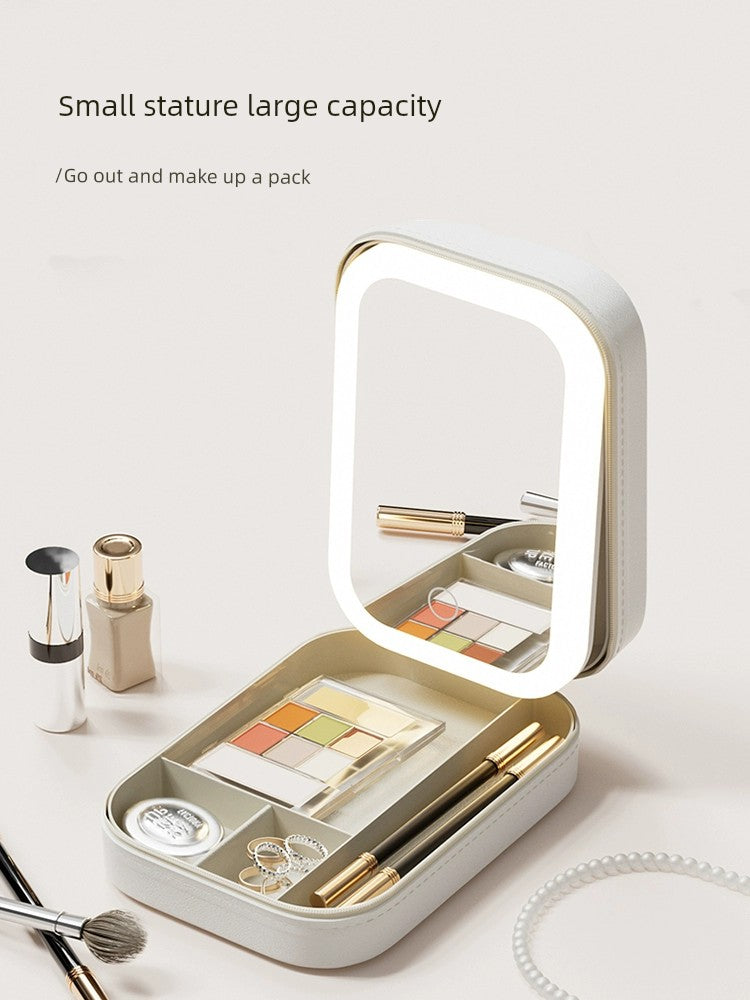 Carrying Foldable Storage Box Integrated Dormitory Makeup Mirror