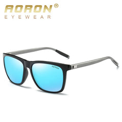 Gafas de sol polarizadas para hombre AORON, gafas de sol cuadradas clásicas para hombre, gafas con montura de aluminio y espejo UV400