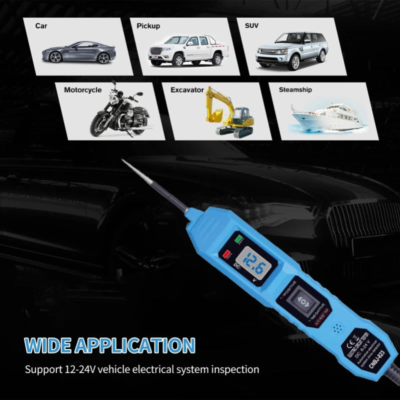 Car Voltage Detector Pen Fault Maintenance Circuit Tester Digital Electric Power Test Probe Detector Vehicle Diagnostic Tools