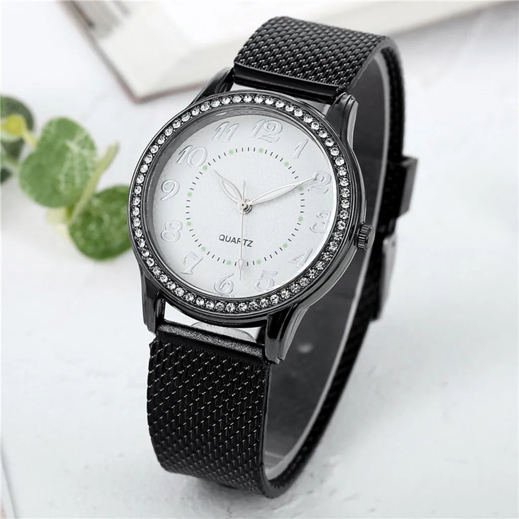 Watch For Women Luxury Watches Quartz Watch Stainless Steel Dial Casual Bracele Watch Ladies Quartz Wristwatch Simple Atmosphere