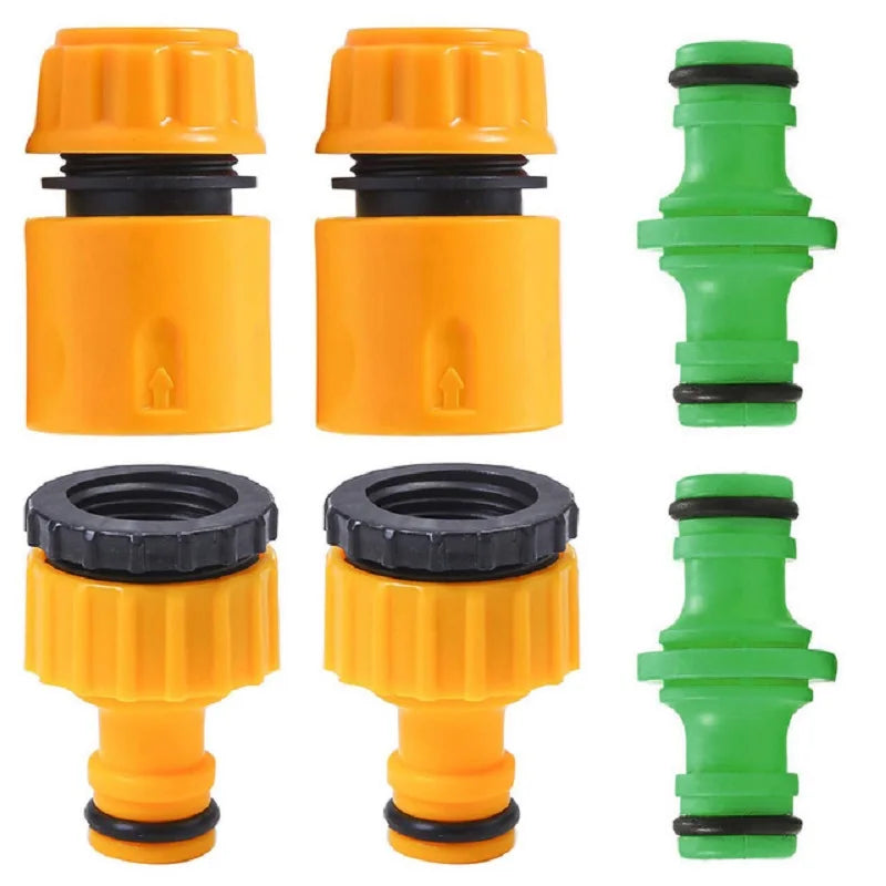 6Pcs  Garden Quick Hose Connector 1/2”End Double Male Hose Coupling Joint Adapter Extender Set For Hose Joint Irrigation System