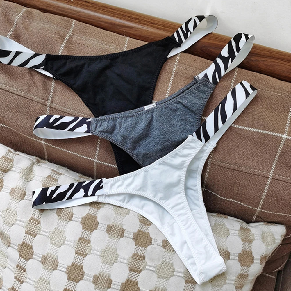 Women Sexy Thongs High Cut T-back G-string Low Rise Bikini Lingerie Breath Elasticity Bottom Underwear Seduction Erotic Panties