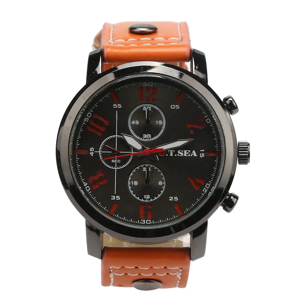 Led Watch Men'S Sports Quartz Watches Luxury Leather Wristwatches Fashion Digital Male Watches Stylish Business Mechanical Watch