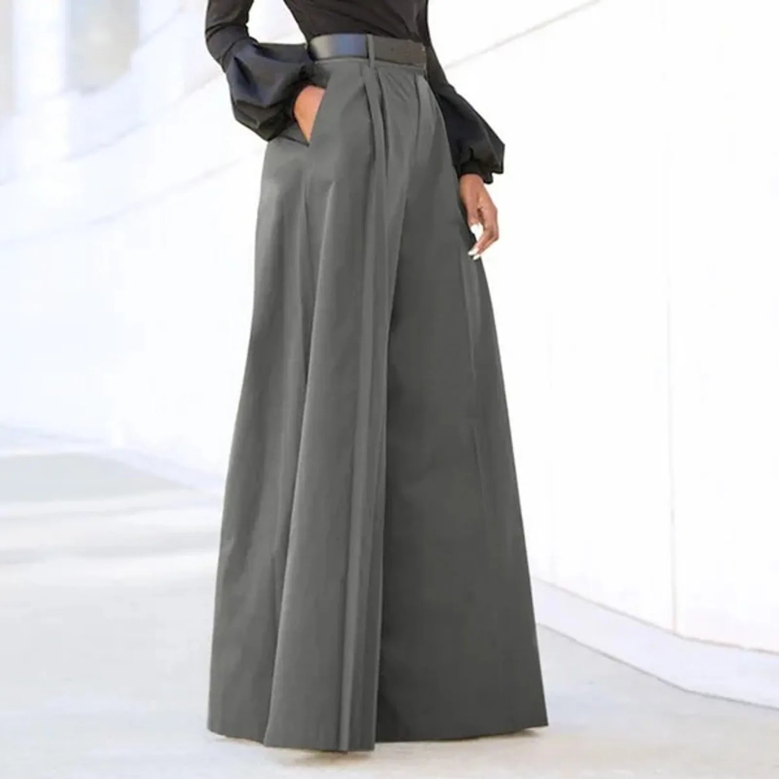 Pants For Women Summer Autumn Palazzo Pants Printed Cropped Cotton Baggy Trousers With Pockets Female Oversized Trousers