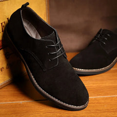 Men's shoes plus size 38-48 Oxford men's shoes PU suede spring and autumn casual men's leather shoes men's formal shoes