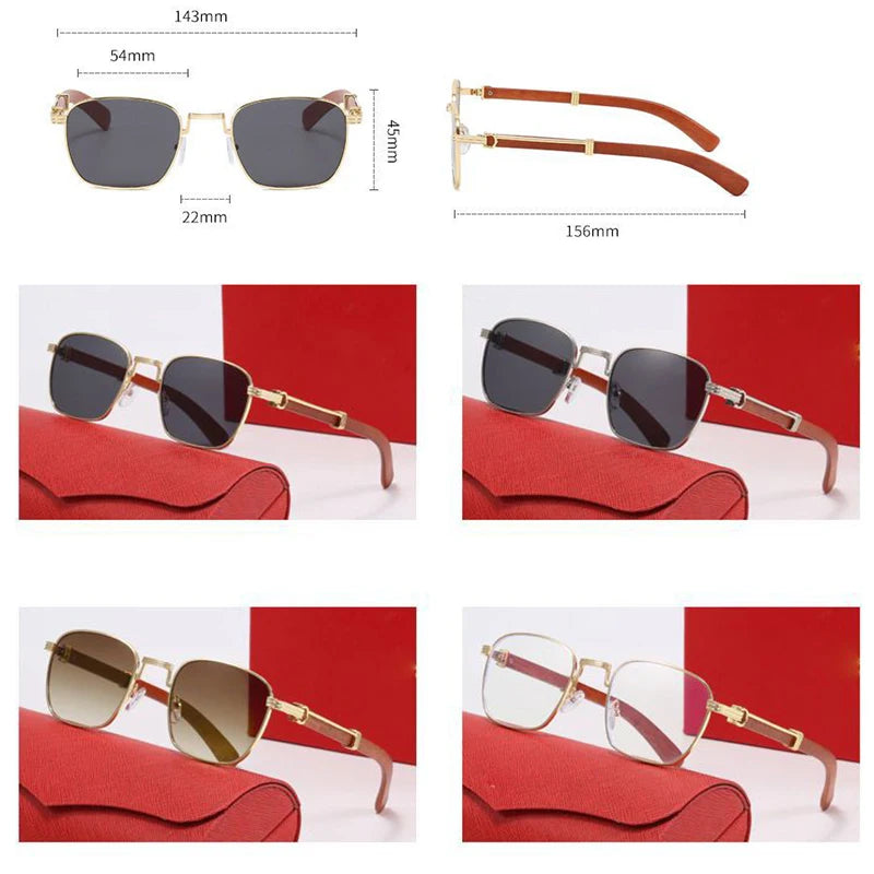 Luxury Brand Designer Sunglasses Women New Fashionable Square Retro Sun Glasses Large Frame Gradient Ladies Sunglass For men