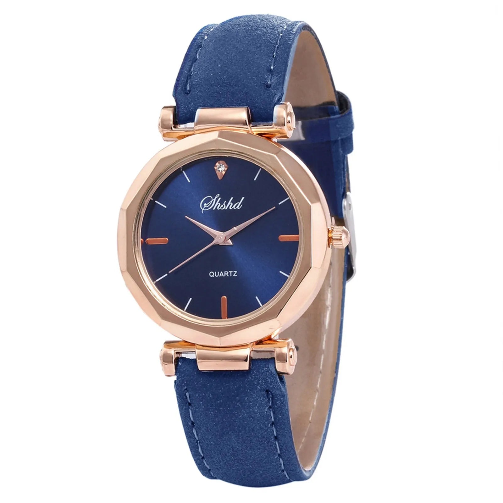 Leather Belt Elegant Wristwatch Analog Crystal Casual Fashion Quartz Watch Luxury Rhombus Design Ladies Watches Gift Reloj Mujer