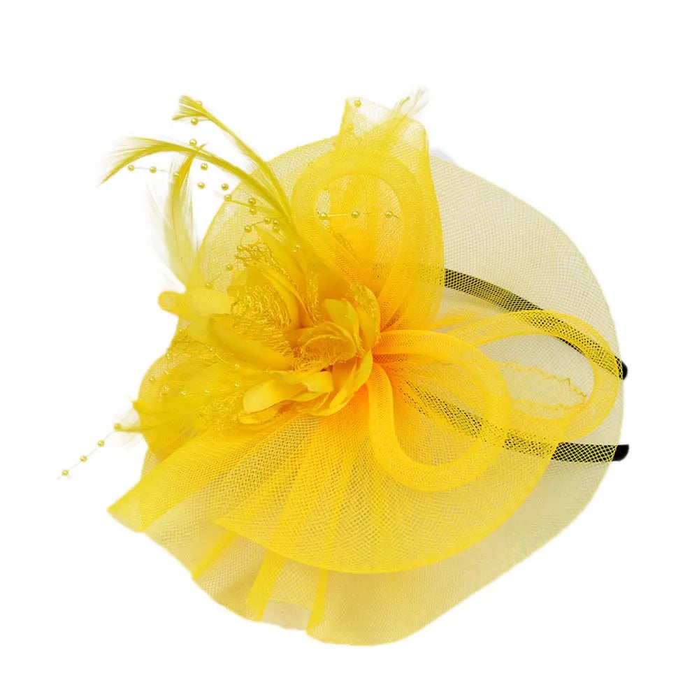 Elegant Flower Mesh Hair Clip Party Wedding Party Bridal Headdress Women Fashion Headwear Tiara Hat Headband Hair Accessories