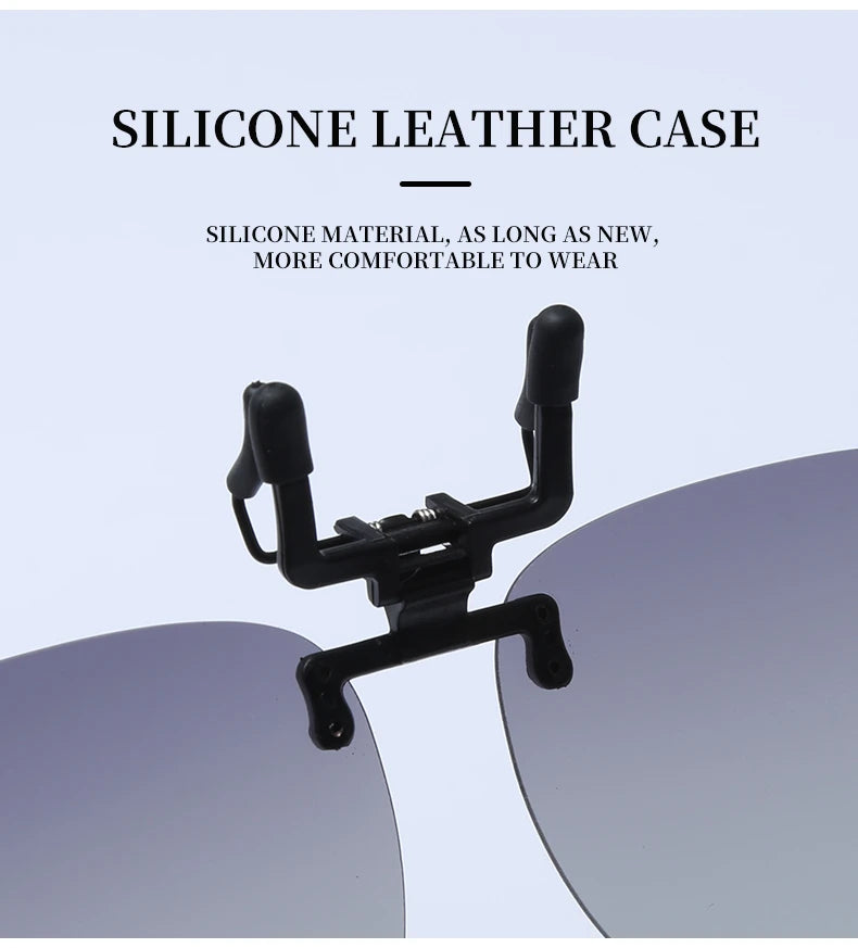 DOHOHDO New Men Women Clip On Sunglasses Polarizing UV400 Protention Vintage Clip Polarized Glasses Night Vision Driving Goggles