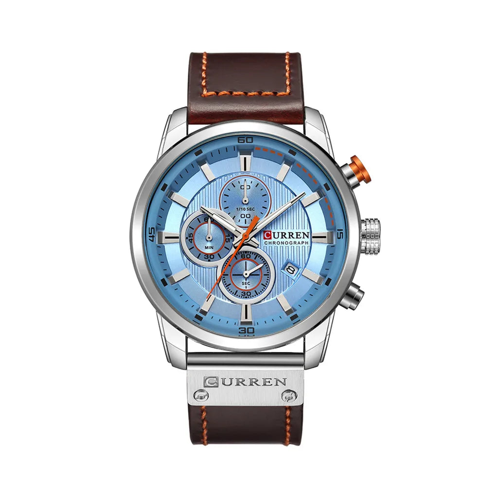 Waterproof Quartz Watch Round True Three Eyes Men'S Business Watch Multifunction Military Sports Watch 2023 New Luxury Watch 시계