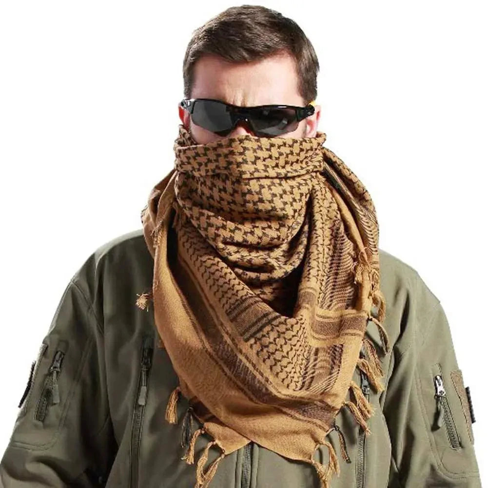 2024 New Military Tactical Desert Hijab Scarf Muslim Headscarf Islam Arab Keffiyeh Head Neck Scarves Wrap for Men and Women