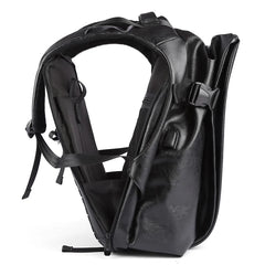 Mochila de cuero para hombre, mochila impermeable para computadora portátil, mochila de negocios de gran capacidad con carga USB, mochila deportiva de viaje para hombre