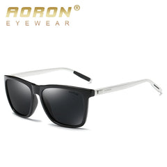 Gafas de sol polarizadas para hombre AORON, gafas de sol cuadradas clásicas para hombre, gafas con montura de aluminio y espejo UV400