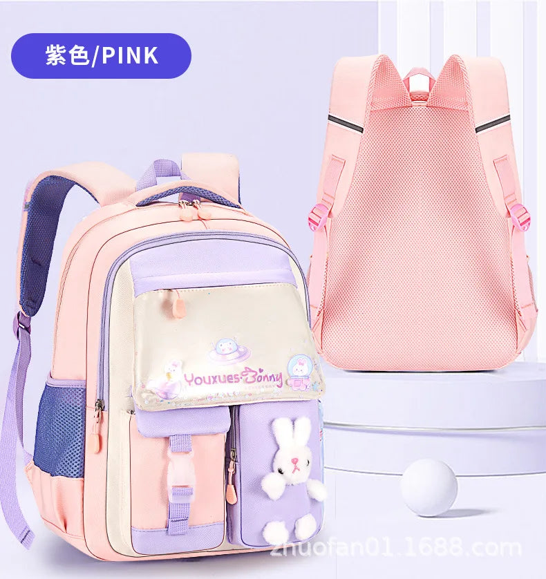 New Children Shoulder Bag Primary School Students Schoolbag Cartoon Lightweight Girls Junior High School Students Kids Backpacks