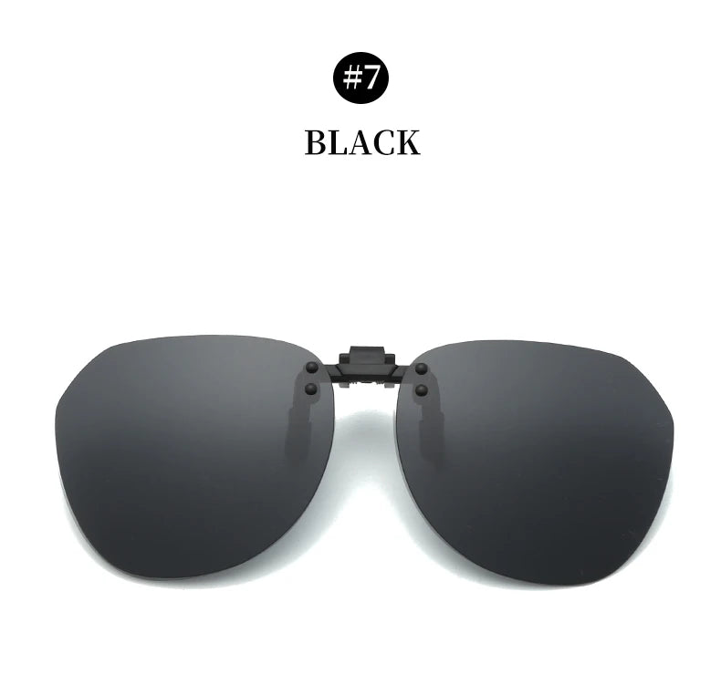 DOHOHDO New Men Women Clip On Sunglasses Polarizing UV400 Protention Vintage Clip Polarized Glasses Night Vision Driving Goggles