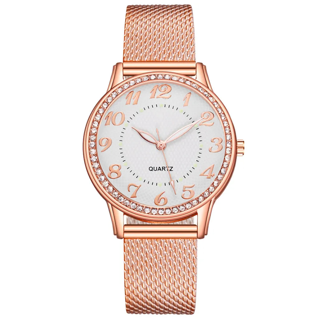 Watch For Women Luxury Watches Quartz Watch Stainless Steel Dial Casual Bracele Watch Ladies Quartz Wristwatch Simple Atmosphere