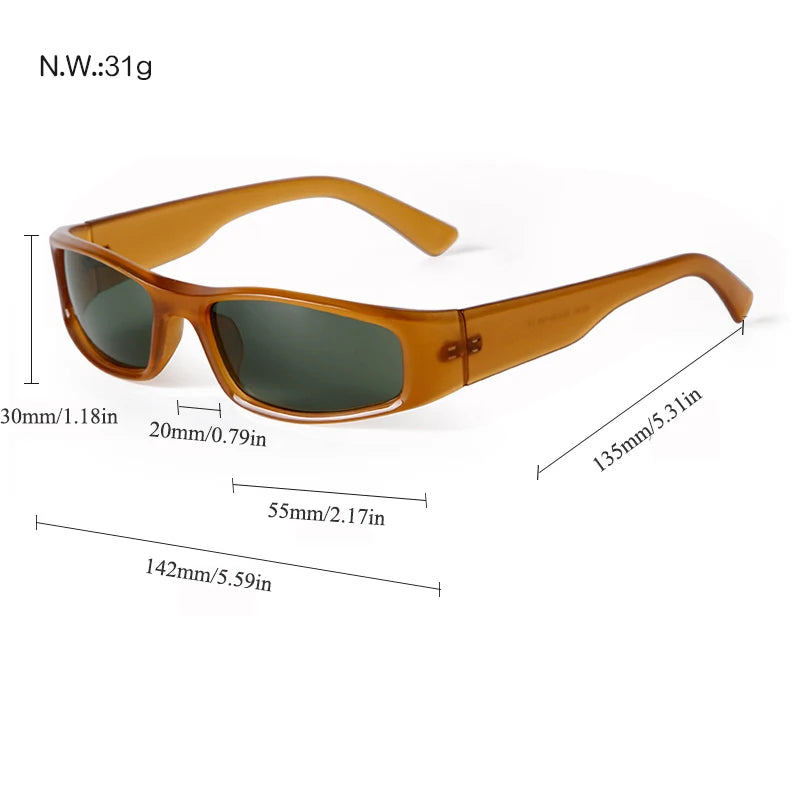 STORY Fashion Y2K Narrow Rectangle Sports Sunglasses for Women Men 2024 Brand Designer Sun Glasses Cycling Shades Male S77361H