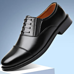 Zapatos formales de cuero para hombre, sin cordones, para vestir, bodas, informales, planos, de lujo, para caminar, oficina, trabajo, zapatos para hombre de talla grande