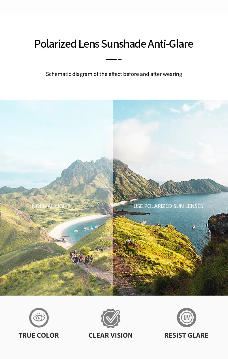 Women Polarized Sunglasses Men Myopia Set Sun Glasses UV400 Ultralight TR90 Eyeglasses Frame Beach Fishing Anti Glare Eyewear