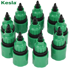 KESLA 2PCS Quick Coupling Adapter with 1/4 (ID 4mm) or 3/8 inch (8mm) Barbed Connector for Irrigation Garden Watering Greenhouse