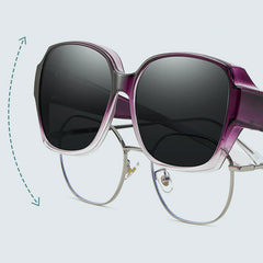 Fit Over Glasses Wrap Around Sunglasses Square Shades UV400 Goggles For Men Women Glasses Cover Driving Polarized Sunglasses