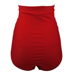 Summer Women Sexy Slim Fit Swim Bottom Shorts Ladies Fashion Solid Color Pleated Ruched Brazilian Bathing Shorts for Female